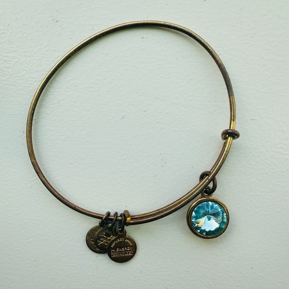 Alex and Ani Initial
Charm Blue Topaz March Bangle
Bracelet - Picture 1 of 3